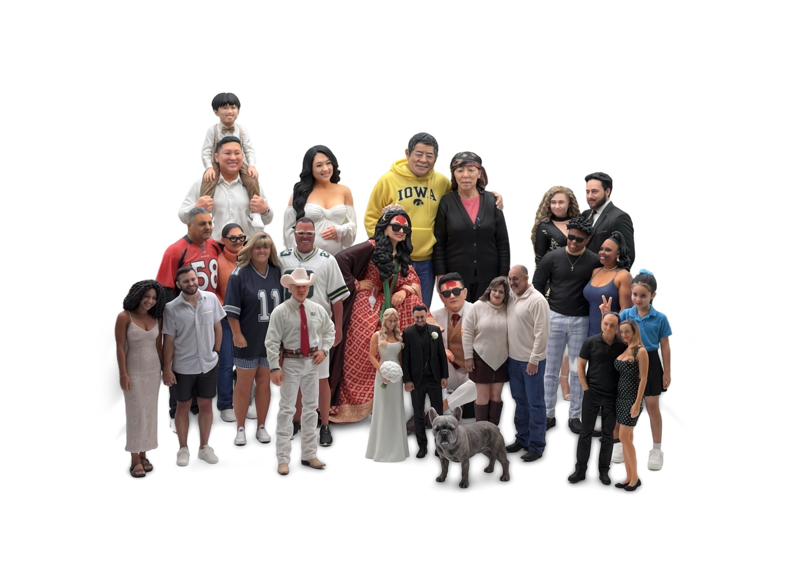 Group of full color personalized figurines